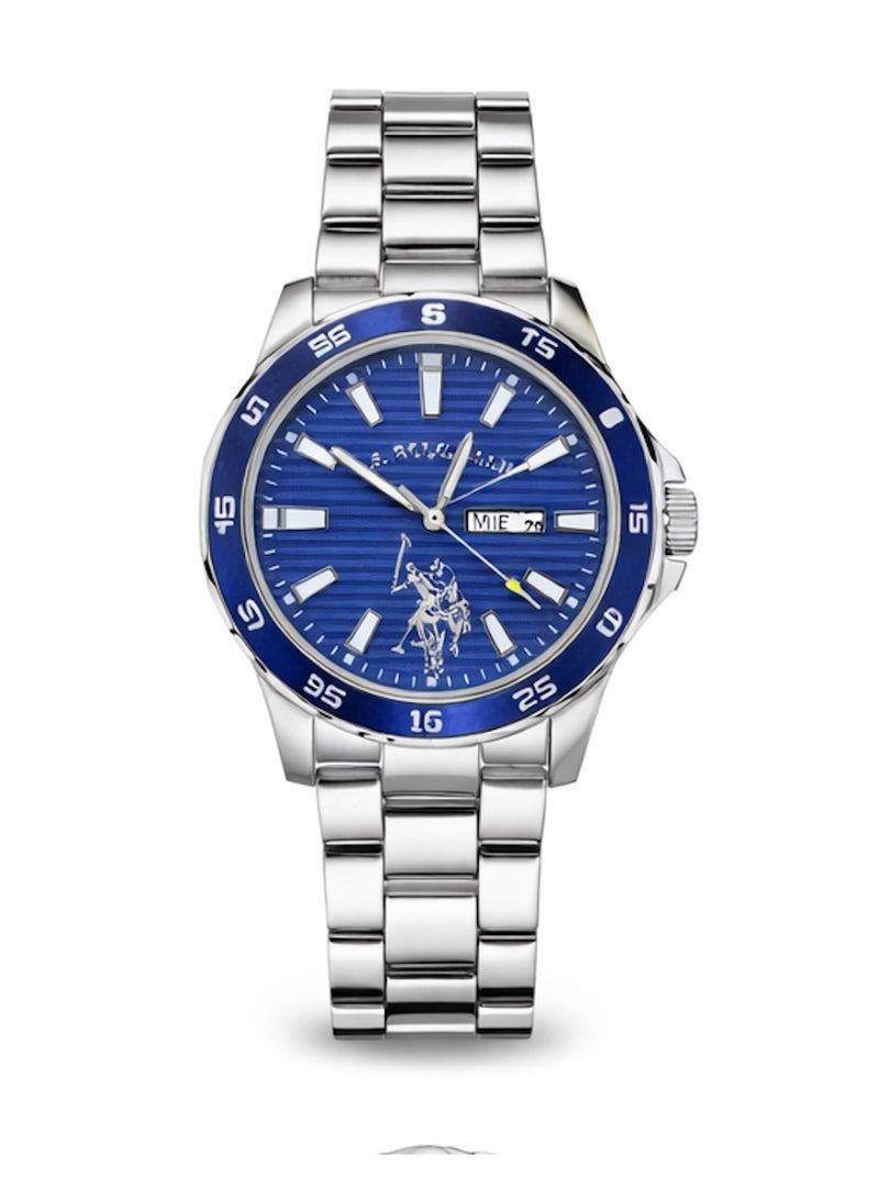 U.S. Polo Assn. Men's Quartz Alloy Metal Blue Dial Watch USC80525 - Image 1